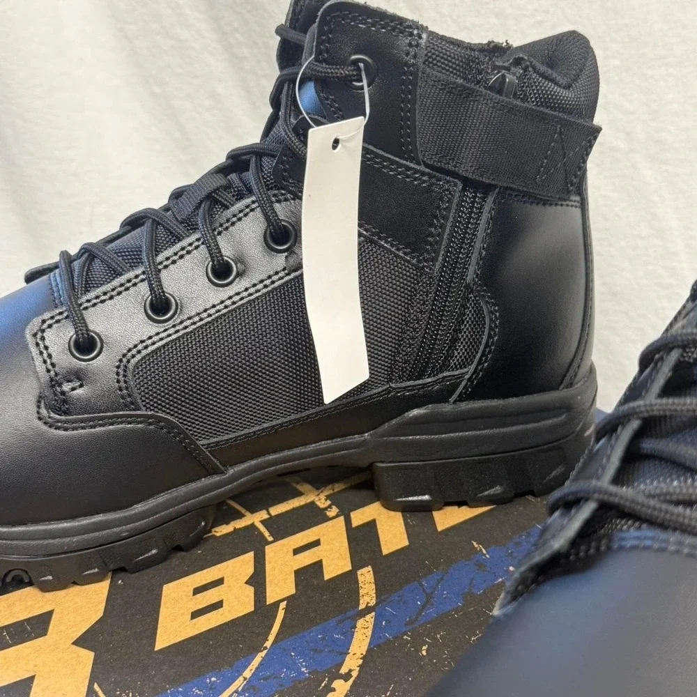 Bates tactical sport black leather zip/lace up boots Men's Size US 8
